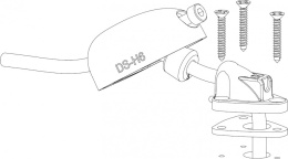 DS-H6-BLK Przejście pokładowe poziome dla przewodów 2-6mm, czarn