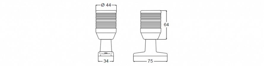 002-131 Lampa kotwiczna 360 stopni 2MM (biała obudowa)