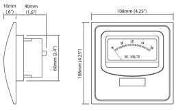 1000-AM50 Panel amperomierza serii 1000