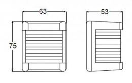 2LT 003 562-115 Lampa nawigacyjna serii 3562, rufowa (biała obudowa)