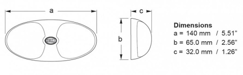 2JA 959 700-701 Lampa ledowa DURALED 12LED bez wyłącznika(światło ciepłe białe)