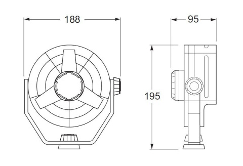 361-022 Wentylator 12V Turbo, biały