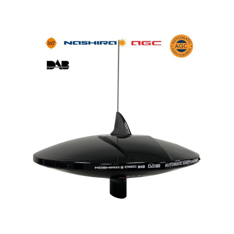 V9112AGCU/DAB20/BK Kompaktowa aktywna antena NASHIRA 370mm czarna