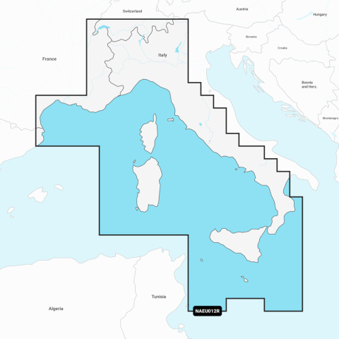 Mapa Navionics+ Regular NAEU012R (Morze Śródziemne, Cen. & Zachód) na karcie mSD