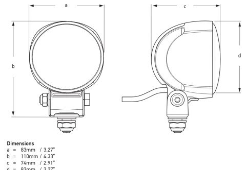 1G0 996 476-211 Lampa oświetlenia pokładu Module 70 Gen 5, czarna obudowa, bliski zasięg