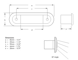2XT 959 680-411 Lampa podstopniowa, owalna, światło białe ciepłe, stal nierdzewna