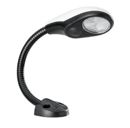 2JA 346 720-111 Lampa oświetlenia wnętrza, światło białe, kolor czarny, ramię 400mm, biała osłona