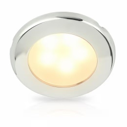2JA 958 109-121 Lampa EuroLED 75, światło białe ciepłe, obręcz nierdzewna stal, montaż wpuszczany, mocowanie śrubowe