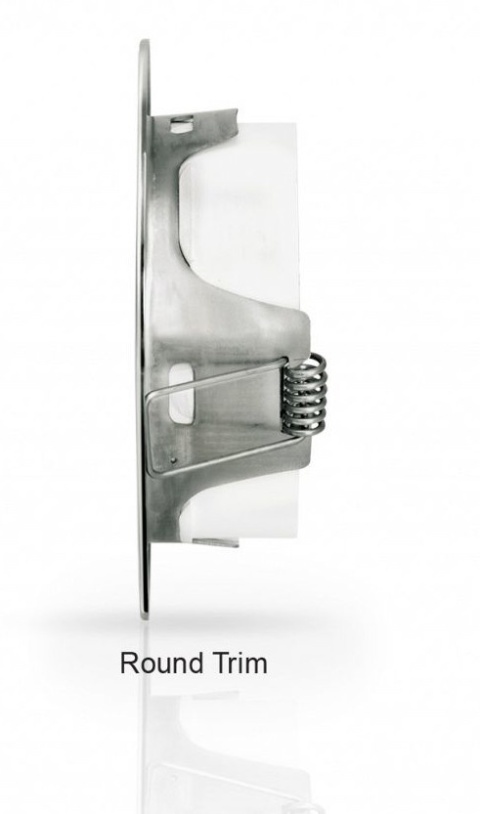 2JA 958 340-027 Lampa EuroLED 95 gen2, światło białe ciepłe, okrągła, ramka nierdzewna, mocowanie zaciski sprężynowe, OEM