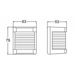 2LT 003 562-125 Lampa nawigacyjna serii 3562, PB, zielona, biała obudowa, blister