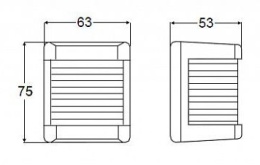 2LT 003 562-132 Lampa nawigacyjna serii 3562, lewa burta, biała obudowa, OEM