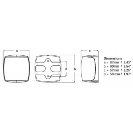 2LT 959 909-201 Lampa NaviLED Pro, rufowa, 3NM, czarna obudowa