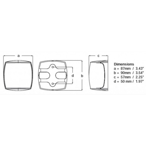2LT 959 909-201 Lampa NaviLED Pro, rufowa, 3NM, czarna obudowa
