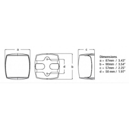 2LT 959 940-411 Lampa nawigacyjna NaviLED Pro masztowa/silnikowa, biała obudowa, 5NM