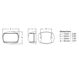2LT 980 520-517 Lampa NaviLED Compact, RUFA, 2NM, kabel 12cm, biała obudowa, OEM, BSH, USCG