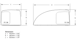 2LT 980 620-901 Lampy NaviLED (para) LB+PB, czarna obudowa (clear lense)