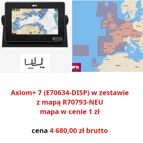 Axiom+ 7 wskaźnik wielofunkcyjny (E70634-DISP) z mapami LightHouse Europa Północna (R70794-NEU)