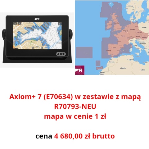 Axiom+ 7 wskaźnik wielofunkcyjny (E70634) z mapami LightHouse Europa Północna