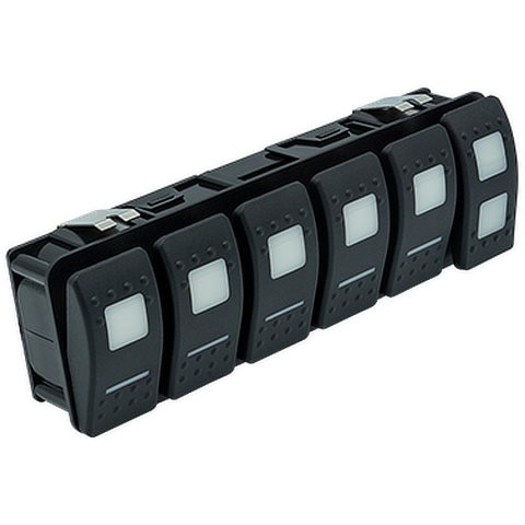 A3801-2 Sześć modułów przełączania cyfrowego, chwil. WŁ. z niebieskim LED (prawy przeł. z 3 poz.) i adapterem NMEA2000 0,2m