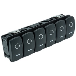 A3801-3 Sześć modułów przełączania cyfrowego VMM serii Contura V , chilowe WŁ. z niebieskim LED i kablem adaptera NMEA2000 0,2m