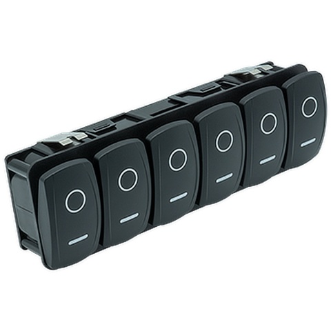 A3801-3 Sześć modułów przełączania cyfrowego VMM serii Contura V , chilowe WŁ. z niebieskim LED i kablem adaptera NMEA2000 0,2m