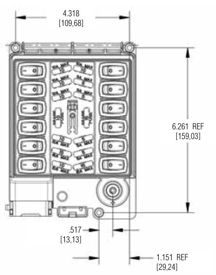 CBMD12 12-kanałowy opcjonalny moduł obejścia MPower DC do stosowania z CLMD12 lub CLMD16