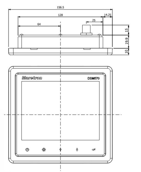 DSM570-01 DSM570 Kolorowy wyświetlacz wielofunkcyjny NMEA2000 o wysokiej rozdzielczości