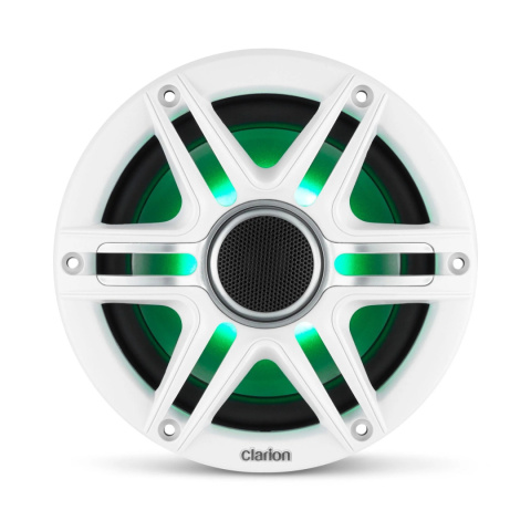 Głośniki Clarion CMSP-651RGB-SWG 6,5″ Marine Coaxial Speakers z RGB LED, Sport Grilles, zaw. białe i szare grille [010-03048-00]