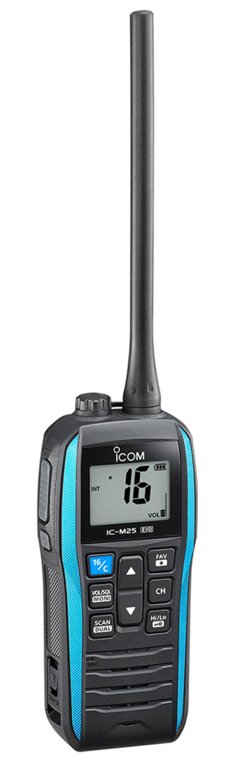 Radiotelefon morski IC-M25EURO EVO, dryfujący i pływający, niebieski [IC-M25EUROEVOV67]