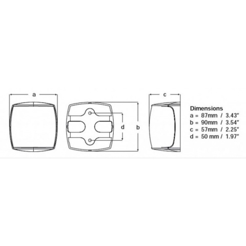 2LT 959 940-401 Lampa nawigacyjna NaviLED Pro masztowa/silnikowa, czarna obudowa, 5NM