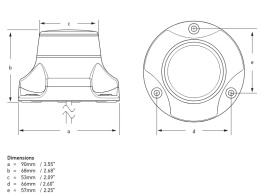 2LT 980 910-331 Lampa NaviLED 360 Pro, zielona, biała obudowa, BSH, HSG