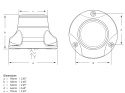 2LT 980 910-321 Lampa NaviLED 360 Pro, zielona, czarna obudowa, BSH, HSG