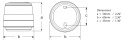 2LT 980 960-281 Składana lampa kotwiczna NaviLED 360 Compact, biała, czarna podstawa, 2NM, 205mm