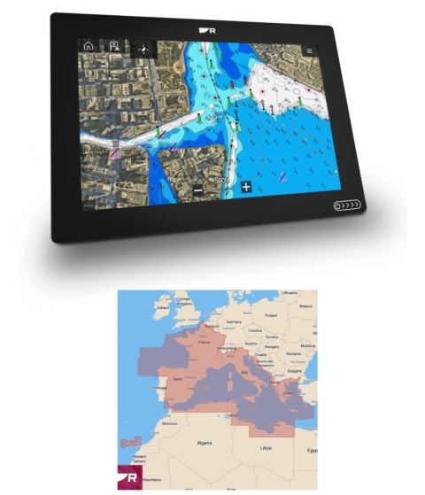 E70638-00-MED Axiom+ 12, wskaźnik wielofunkcyjny 12", ploter map z mapą LightHouse Charts Morze Śródziemne