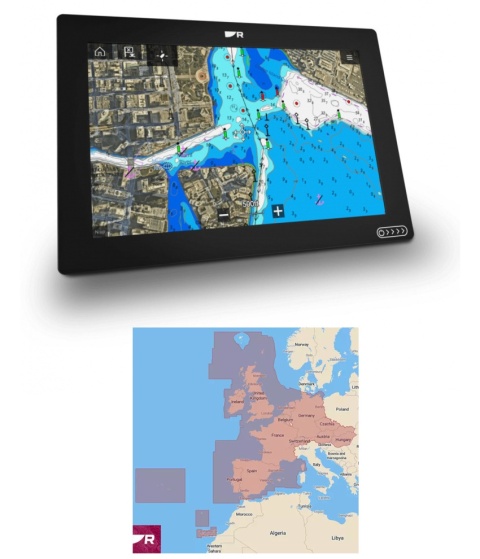 E70638-00-WEU Axiom+ 12, wskaźnik wielofunkcyjny 12", ploter map z mapą LightHouse Charts Europa Zachodnia