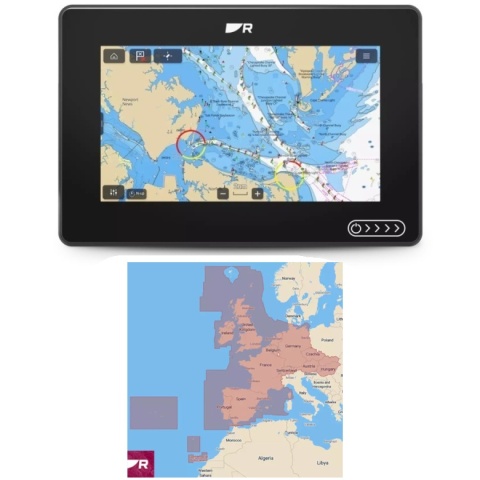 E70720-00-WEU Axiom 2 Ploter map z ekranem 7", bez przetwornika, mapa LightHouse Charts Europa Zachodnia