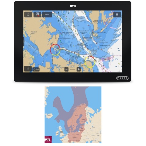 E70724-00-NEU Axiom 2 Ploter map z ekranem 12", bez przetwornika, mapa LightHouse Charts Europa Północna